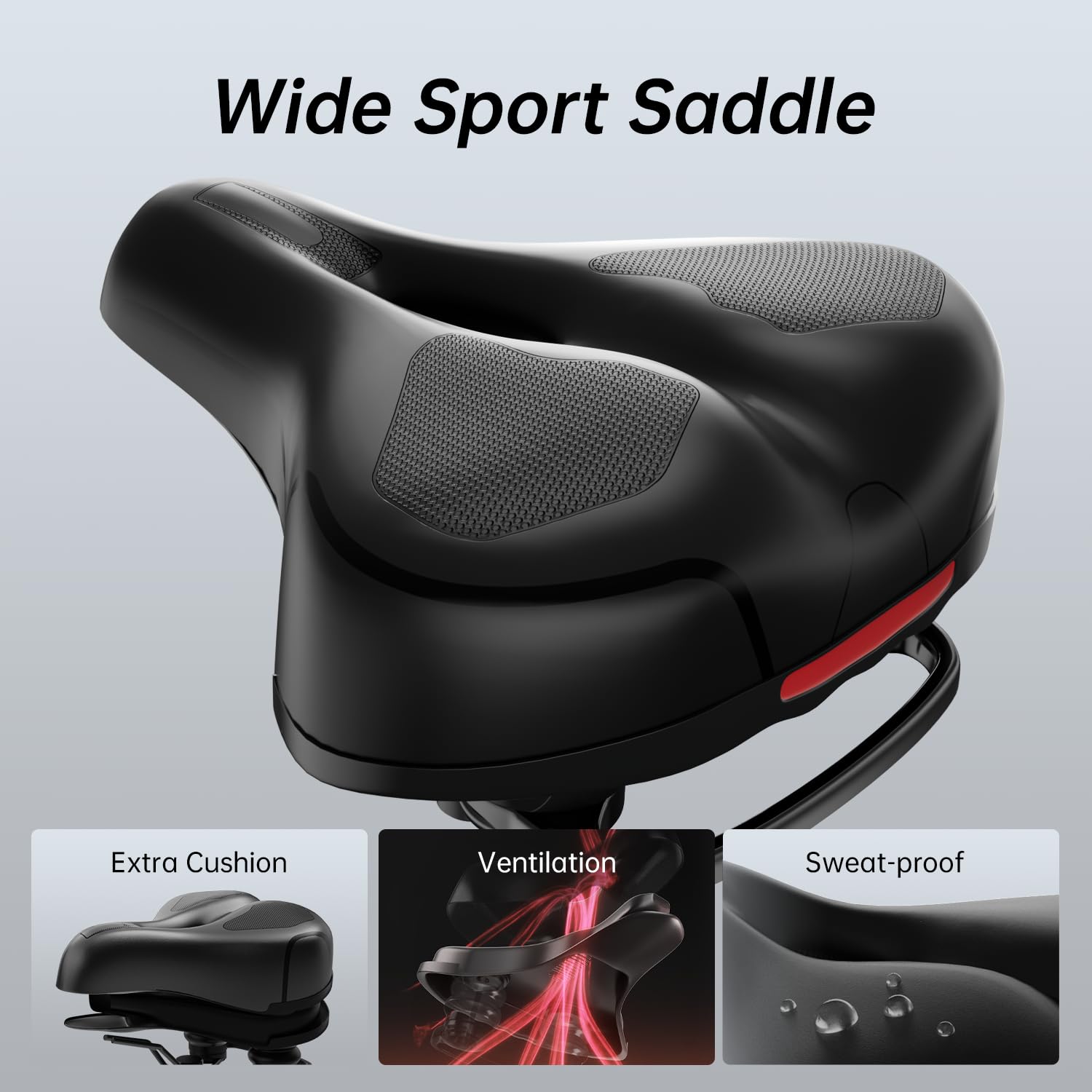 CURSOR FITNESS Heimfahrrad für Zuhause, Stilles Fitnessbike mit Einstellbarem Widerstand, Verstellbarem Lenker und Sattel, LCD-Display, Atmungsaktiven Sitzpolstern, für Cardio-Training